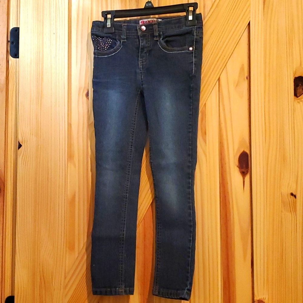 Squeeze Jeans Straight Leg Pink Bling Girls  Size 6x
